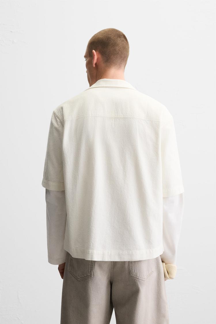 ZARA - SHORT SLEEVE KNITTED SHIRT