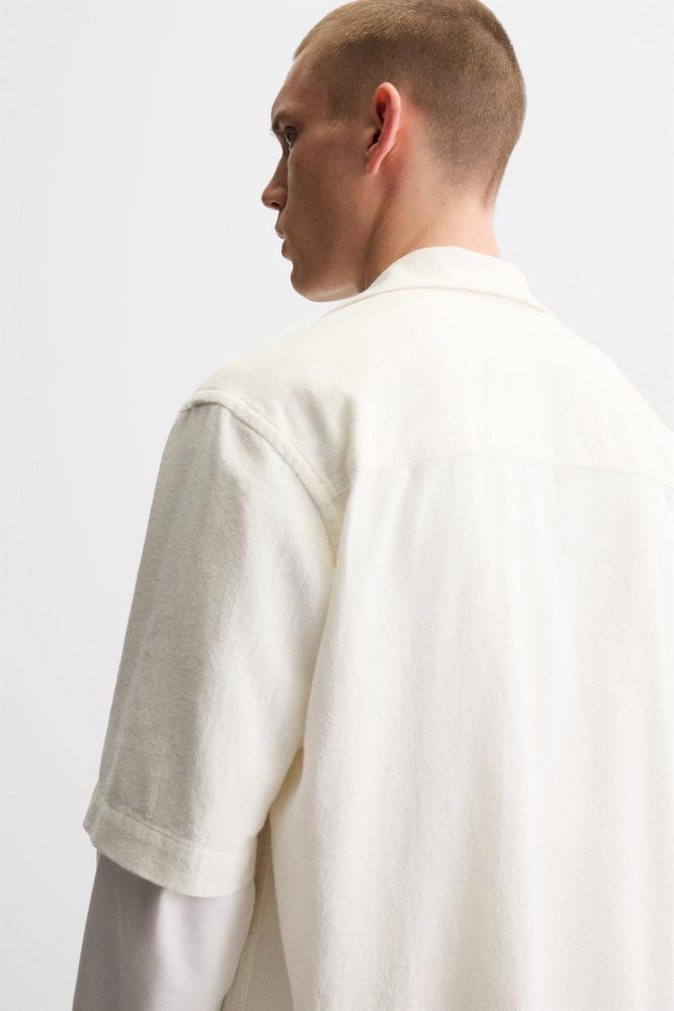 ZARA - SHORT SLEEVE KNITTED SHIRT