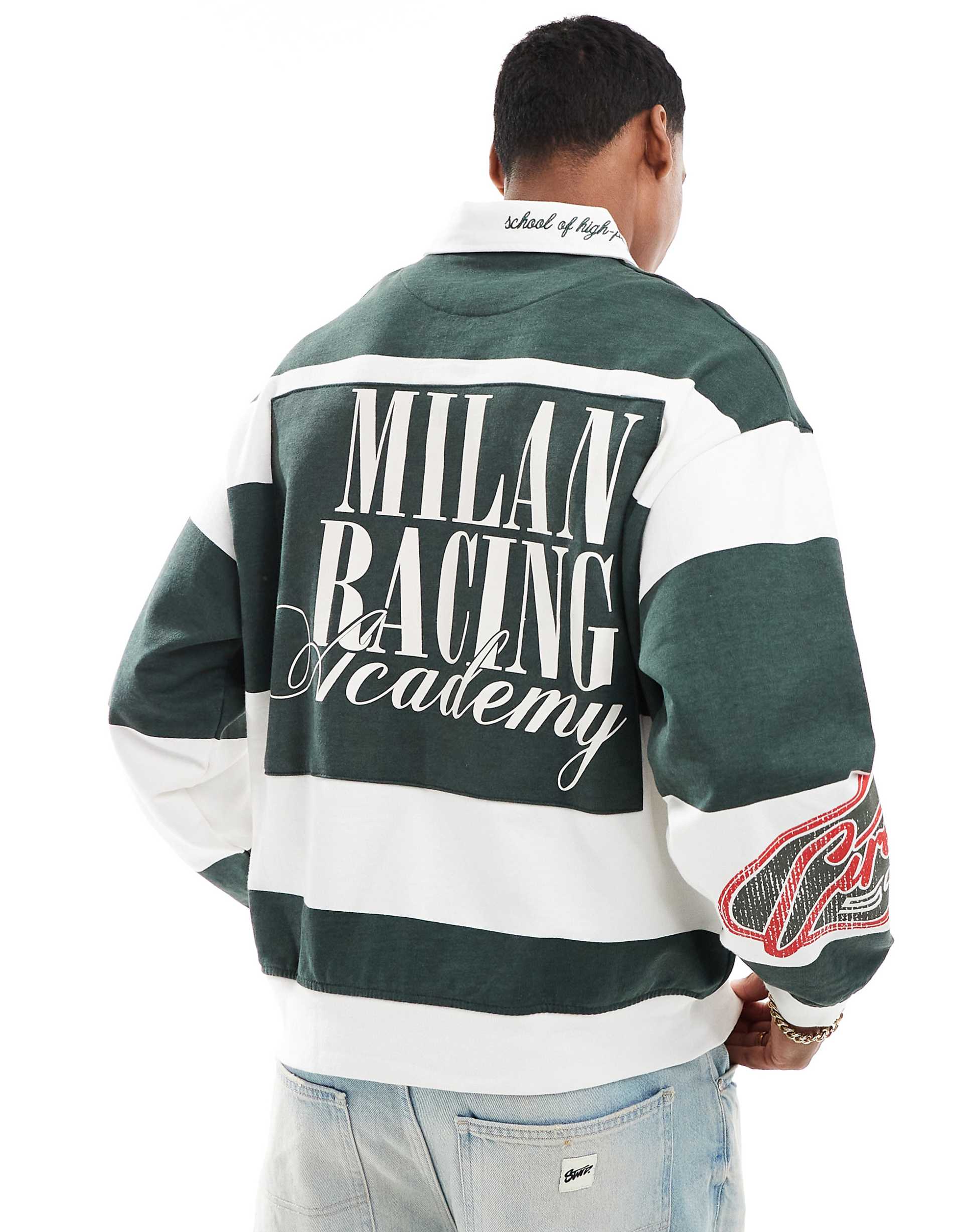 BERSHKA POLO IN GREEN