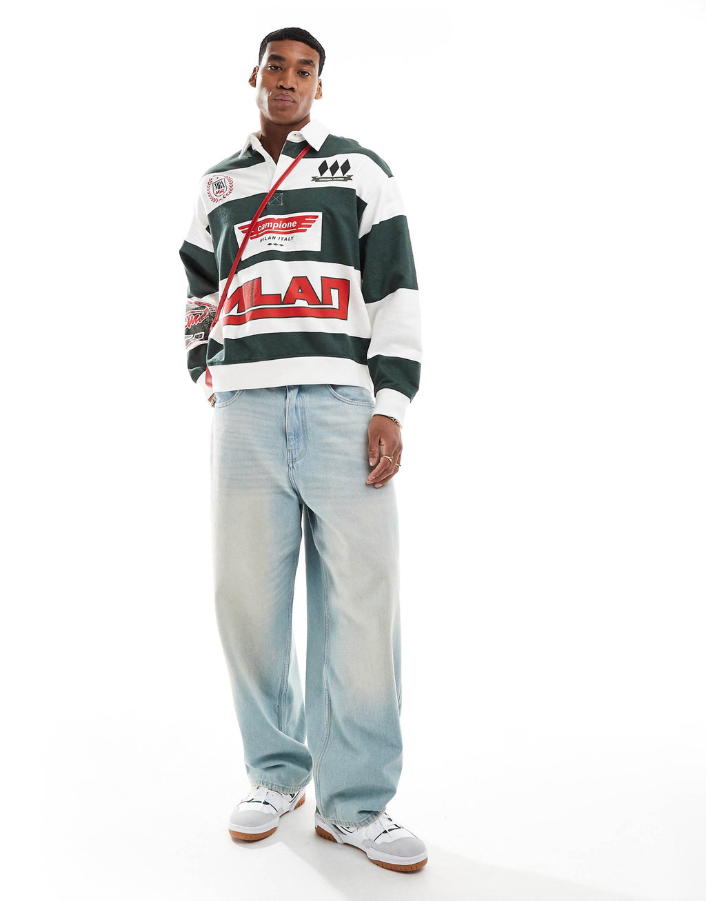 BERSHKA POLO IN GREEN