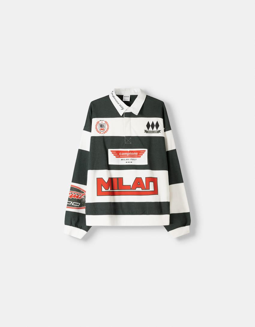 BERSHKA POLO IN GREEN