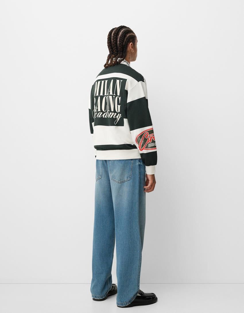 BERSHKA POLO IN GREEN