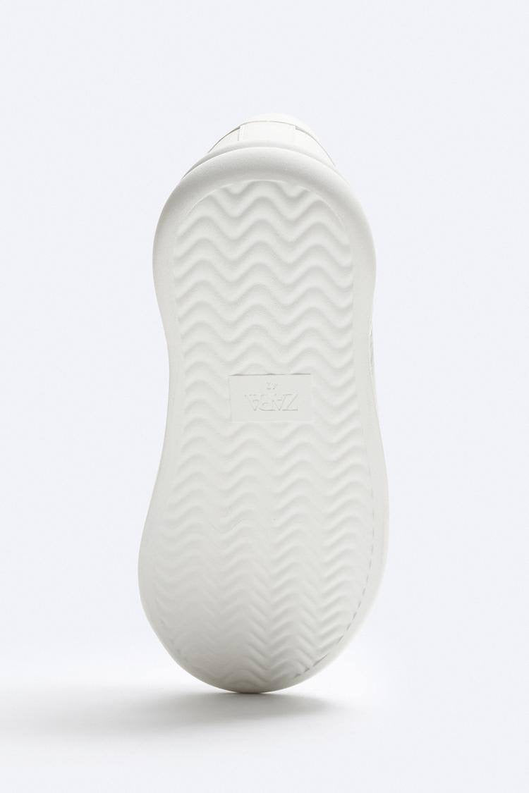 ZARA WHITE STATEMENT CHUNKY SNEAKERS IN WHITE