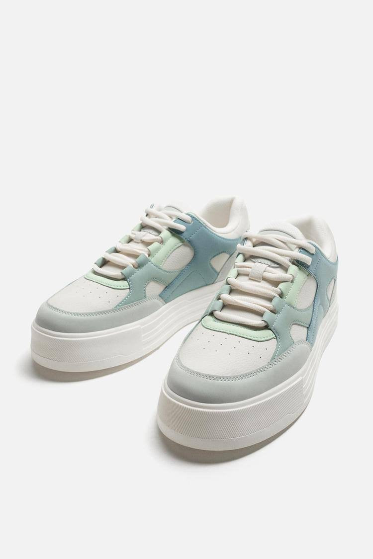 ZARA MULTICOLORED SNEAKER IN BLUE