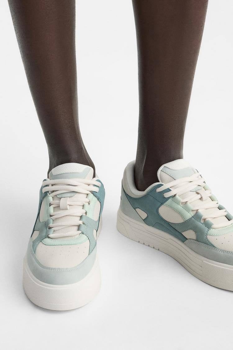 ZARA MULTICOLORED SNEAKER IN BLUE