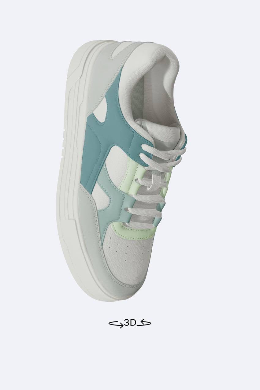 ZARA MULTICOLORED SNEAKER IN BLUE