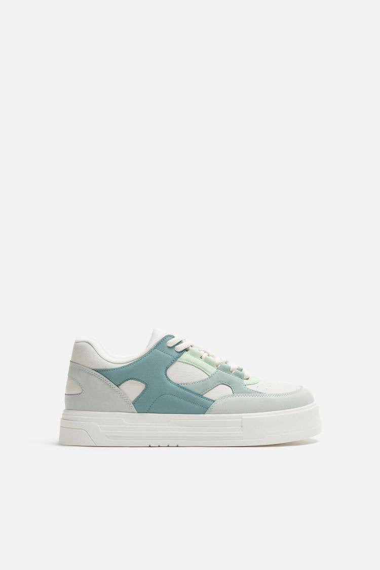 ZARA MULTICOLORED SNEAKER IN BLUE