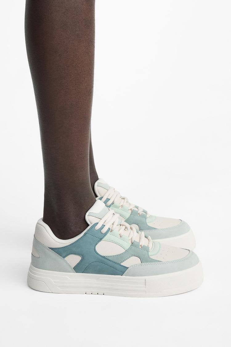 ZARA MULTICOLORED SNEAKER IN BLUE