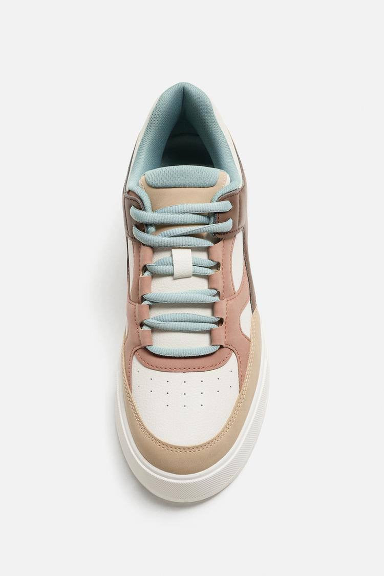 ZARA MULTICOLORED SNEAKER IN RED