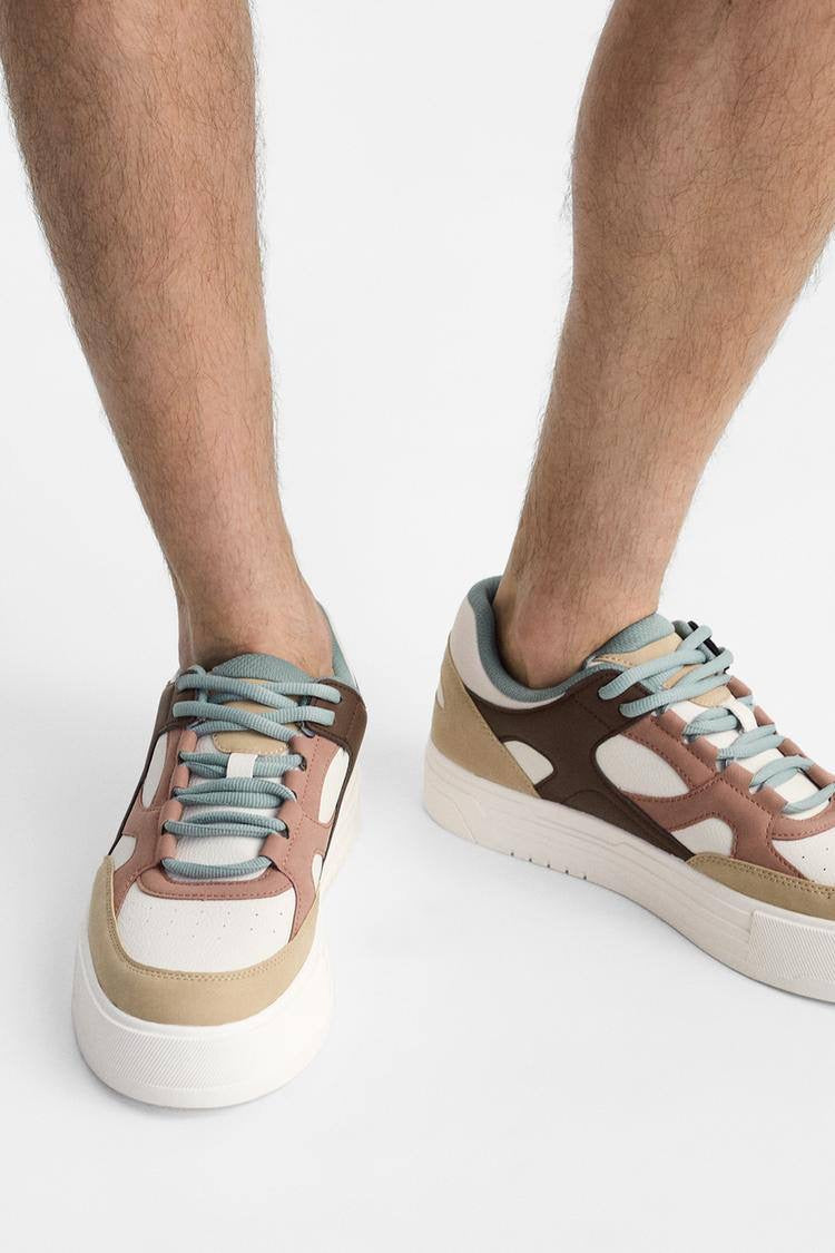 ZARA MULTICOLORED SNEAKER IN RED