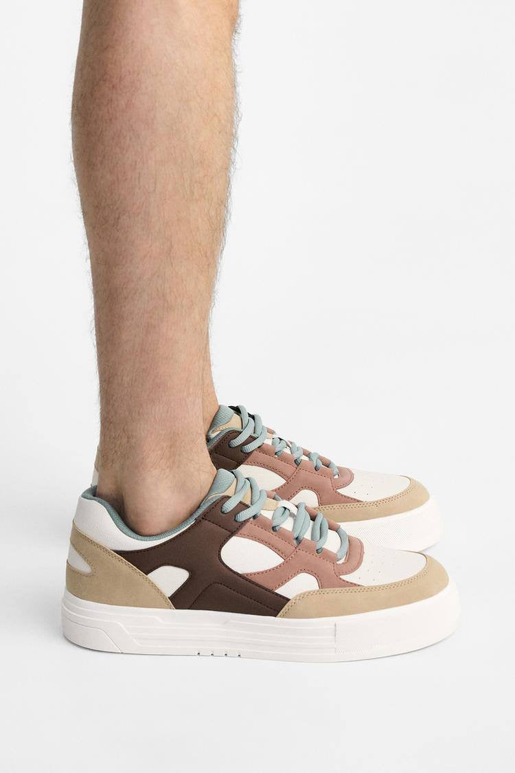 ZARA MULTICOLORED SNEAKER IN RED