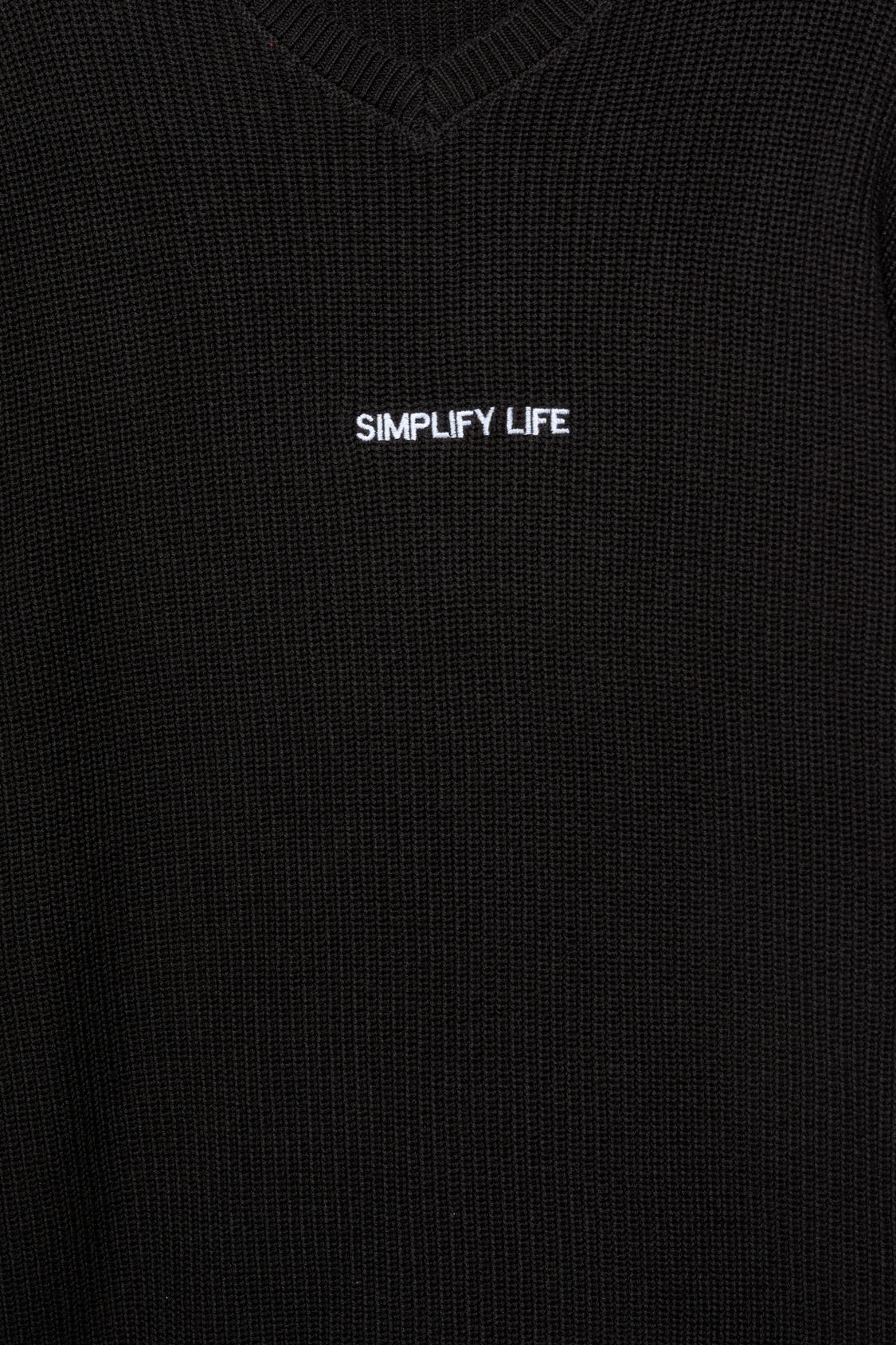 PULL&BEAR - EMBROIDERED TEXT SWEATER