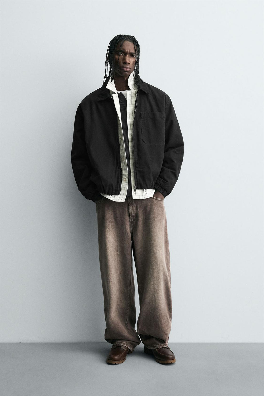 ZARA CROPPED FIT DENIM JACKET