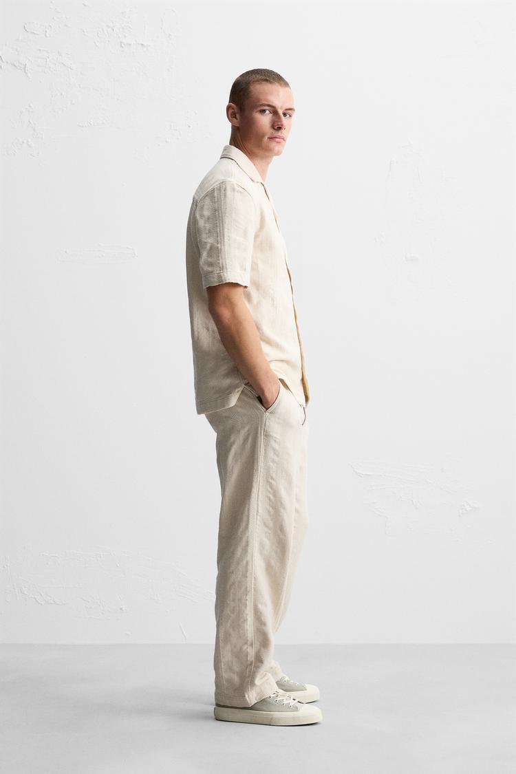ZARA LINEN PANTS IN BEIGE