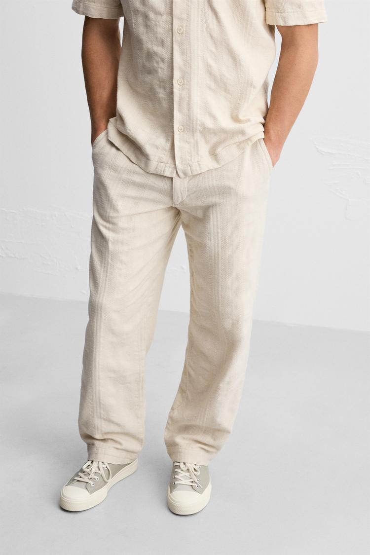 ZARA LINEN PANTS IN BEIGE