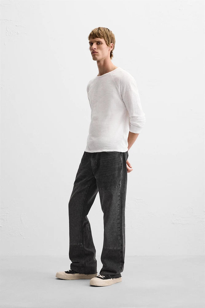 ZARA FLARED JEANS IN BLACK