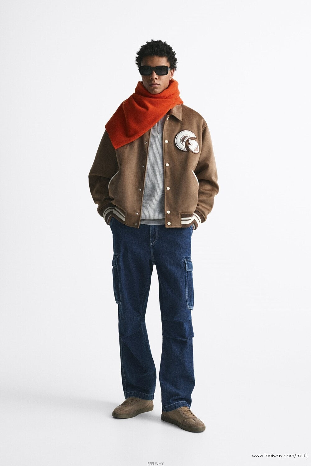 ZARA BASEBALL JACKET IN BEIGE