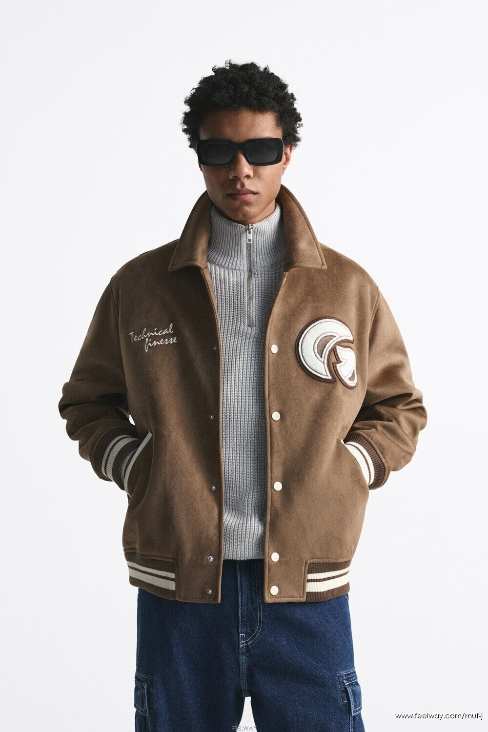 ZARA BASEBALL JACKET IN BEIGE