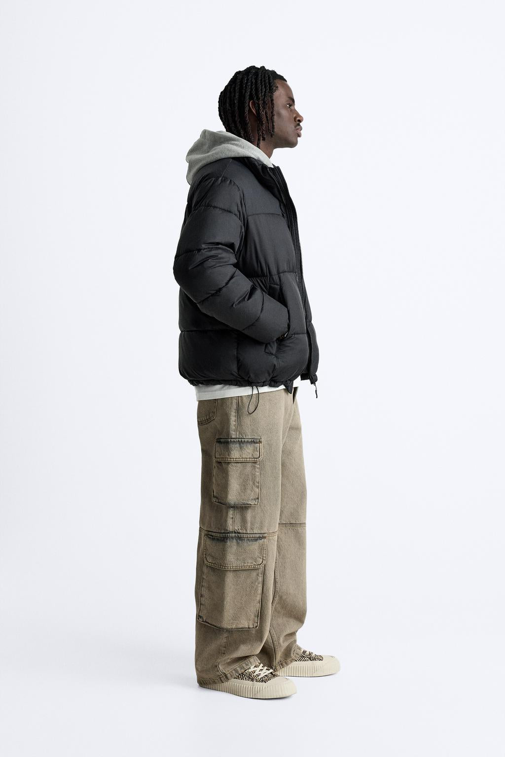 ZARA PUFFER JACKET IN BLACK