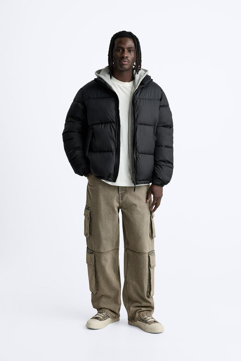 ZARA PUFFER JACKET IN BLACK