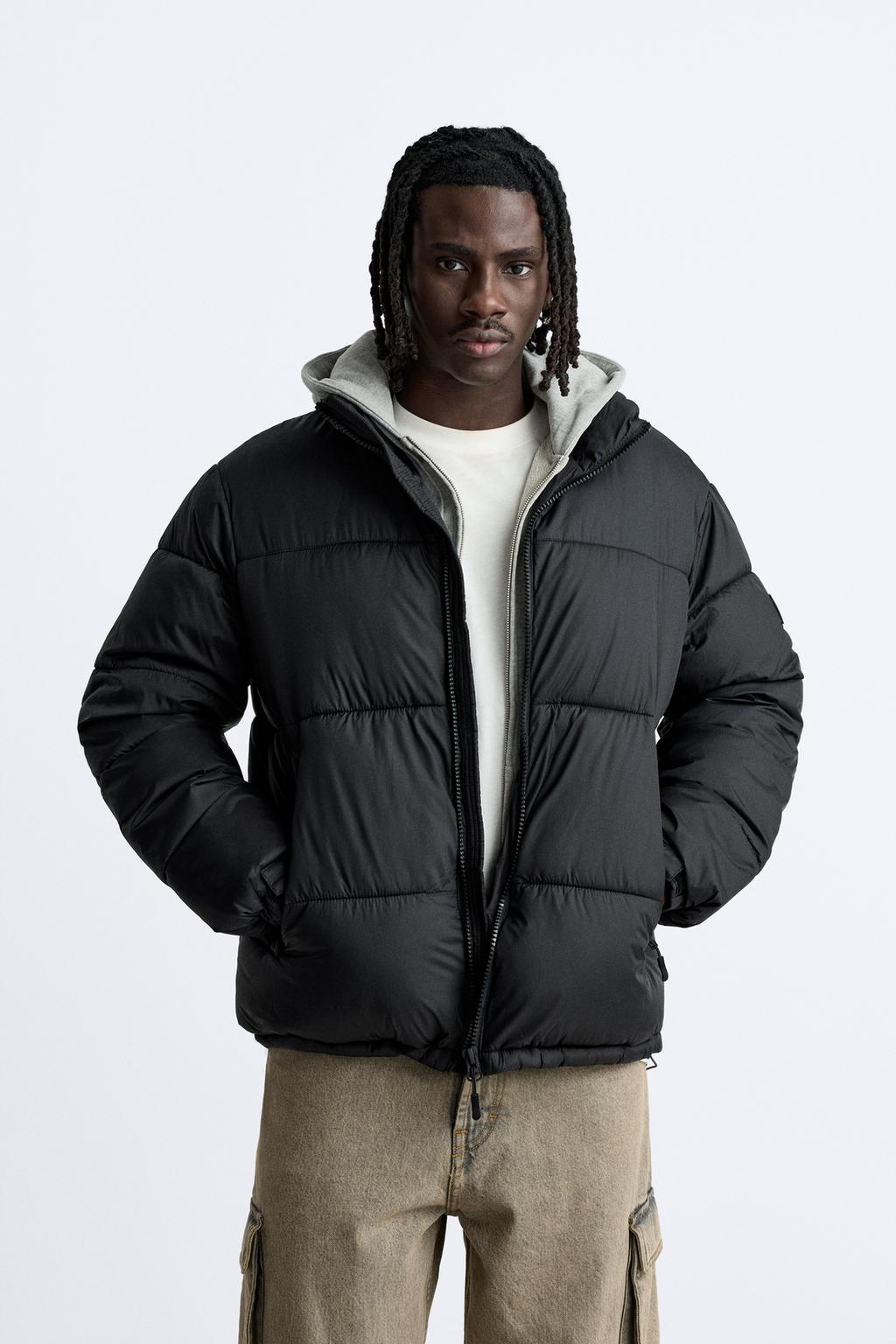 ZARA PUFFER JACKET IN BLACK