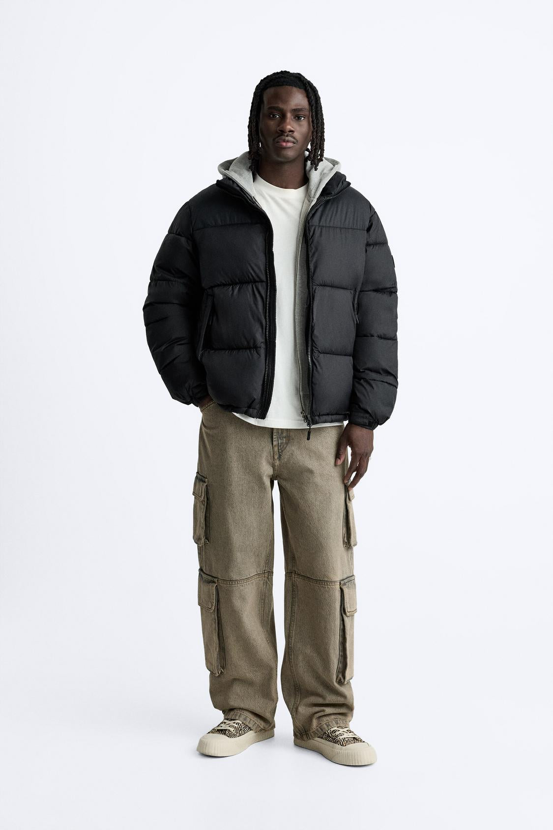 ZARA PUFFER JACKET IN BLACK