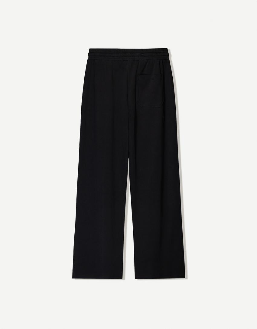 BERSHKA BAGGY TROUSERS IN BLACK