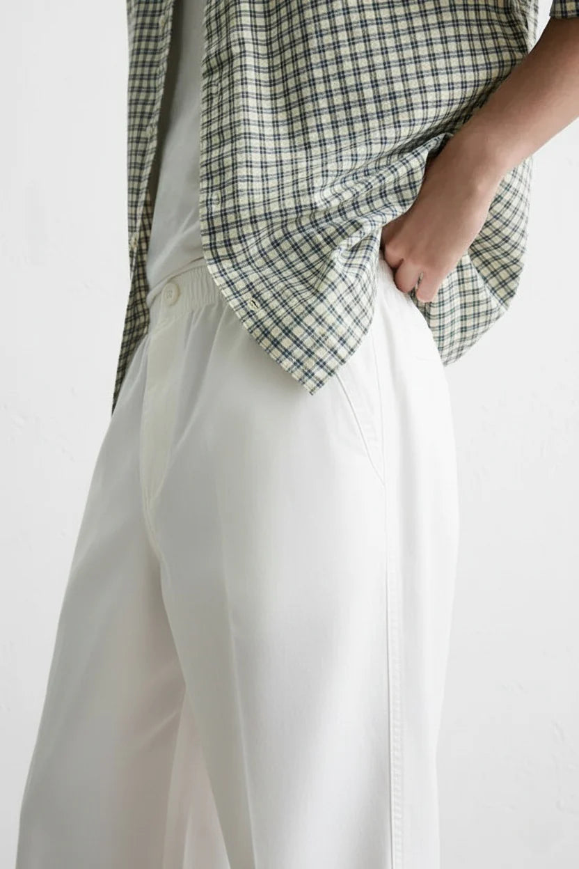 ZARA DISTRESSED CANVAS TROUSERS