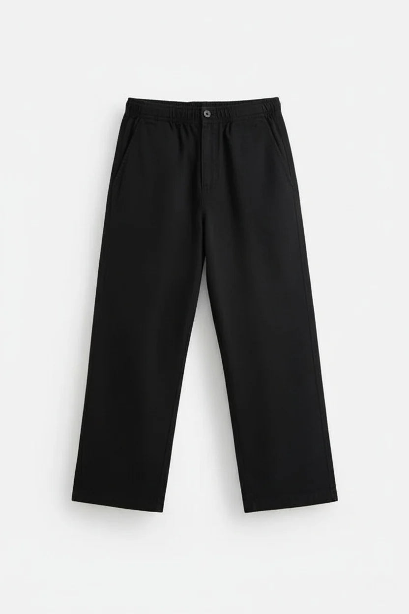 ZARA DISTRESSED CANVAS TROUSERS